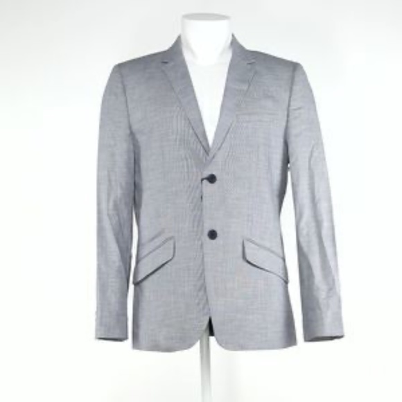 Howe Personal Jesus Dobby Stripe Blazer Jacket gray 40 NEW - Picture 1 of 6